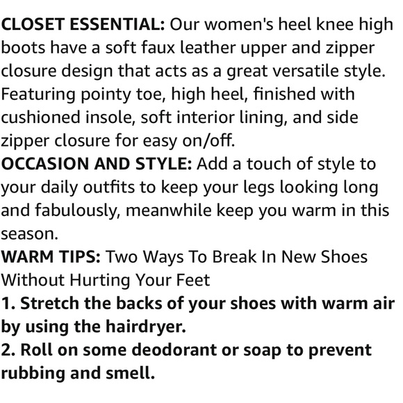 Women’s Allegra K RED High Heel Pointe Boots NIB Sz 7.5 zipper side Faux Leather - Picture 7 of 10